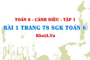 Bài 1 trang 78 SGK Toán 6 tập 1 Cánh Diều